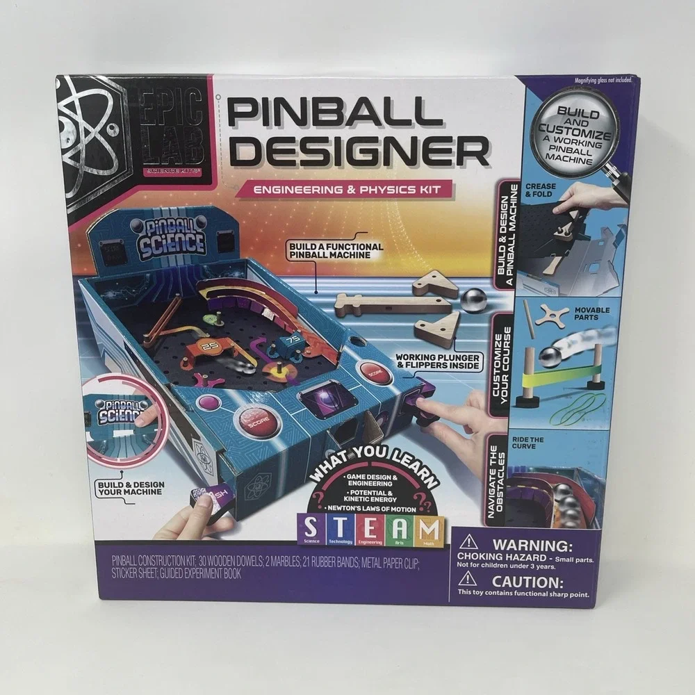 Lot 3 New‎ Steam Toys Science Physics Space Pinball Designer Kit